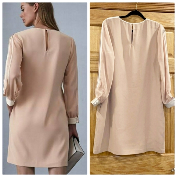 Reiss Amerie Pkeat Stripe Sleeve Dress - Picture 2 of 16